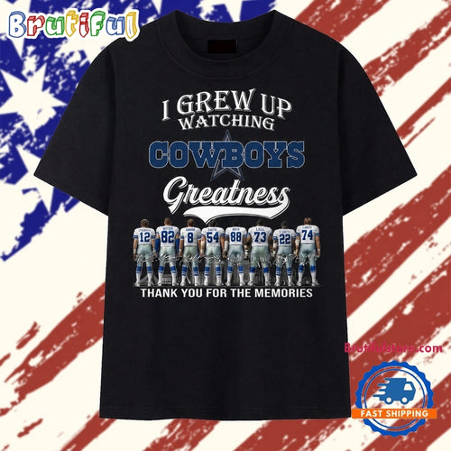 Vintage Dallas Cowboys I Grew Up Watching Greatness Signatures 2026 T Shirt