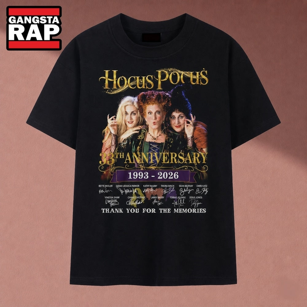 Vintage Hocus Pocus 33rd Anniversary 1993 2026 Signatures T Shirt, Music 2D Shirt