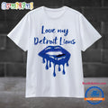 Vintage Love My Detroit Lions Lip T Shirt