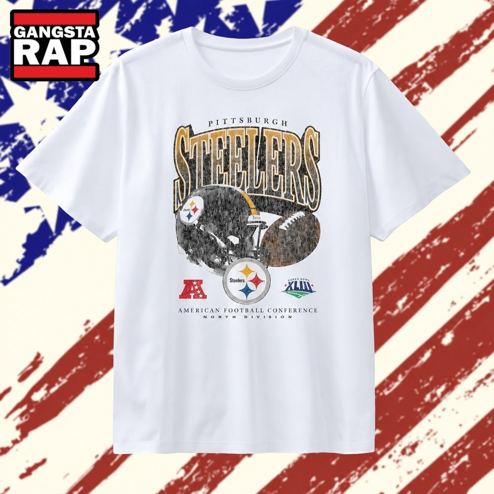 Vintage Pittsburgh Steelers Super Bowl XLIII American Football Conference T Shirt