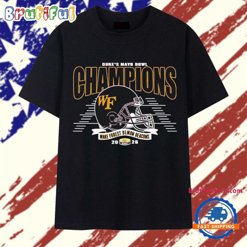 Wake Forest Demon Deacons 2026 Duke’s Mayo Bowl Champions classic T Shirt