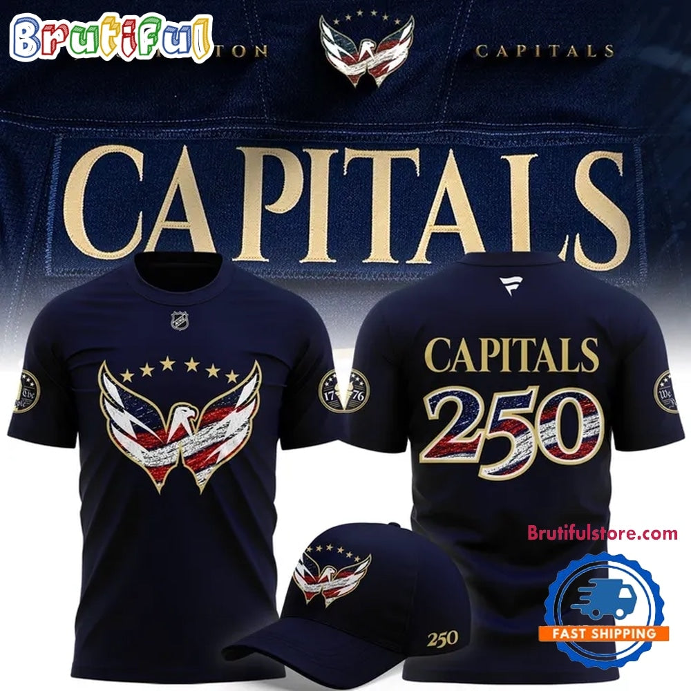 Washington Capitals Celebrating the 250th Anniversary of America Hoodie T-Shirt