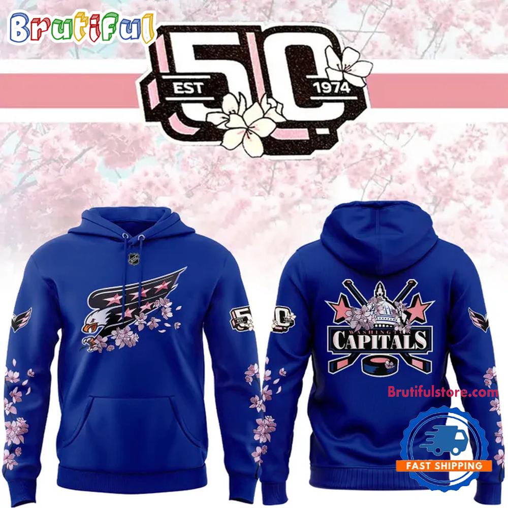 Washington Capitals NHL 2025 Cherry Blossom New Hoodie T-Shirt