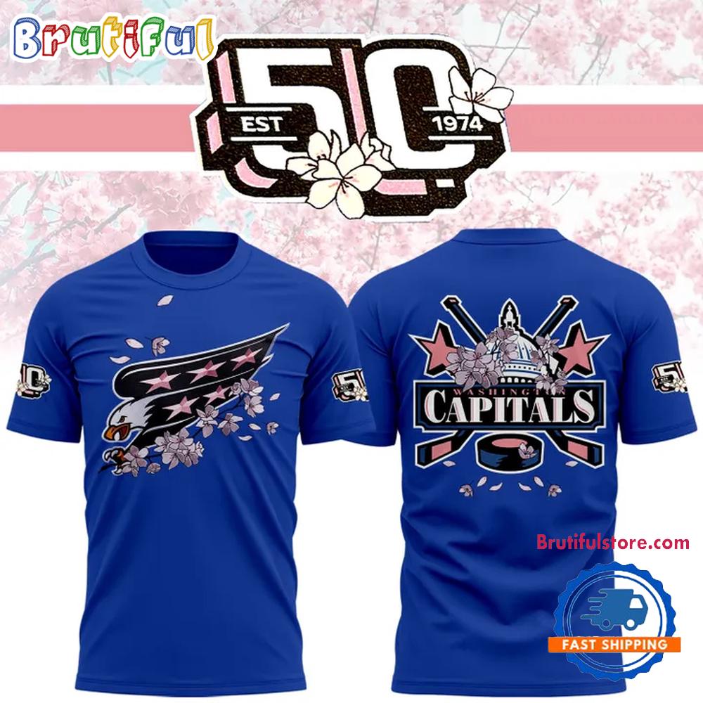 Washington Capitals NHL 2025 Cherry Blossom New Hoodie T-Shirt