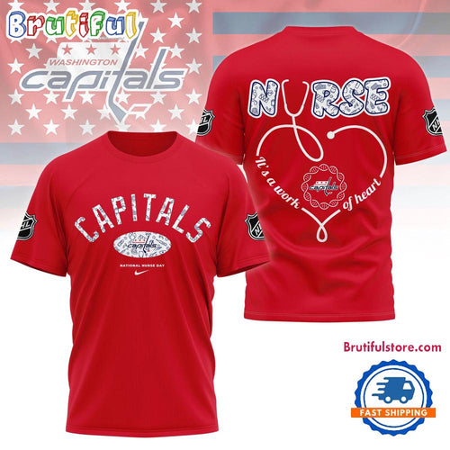 Washington Capitals NHL Nurse Appreciation Month 3D T Shirt
