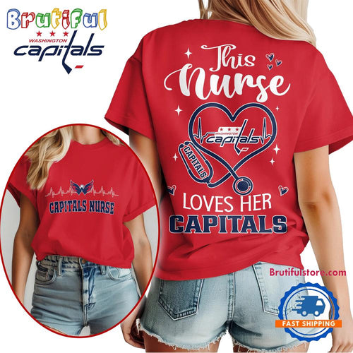 Washington Capitals NHL Nurse Appreciation Month Unisex All Over Print T Shirt