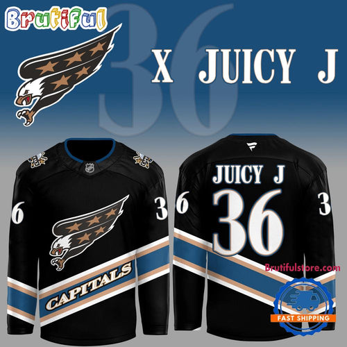 Washington Capitals x 36 Juicy J Hockey Jersey