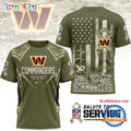 Washington Commanders 2025 NFL Salute to Service Camo All Over Print Shirt