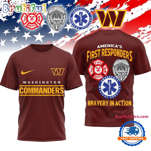 Washington Commanders 2026 NFL First Responders Limited 3D Shirt