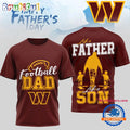 Washington Commanders 2026 NFL Happy Father Day New Design 3D T Shirt