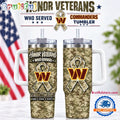 Washington Commanders 2026 NFL Honor Veterans Camo Stanley Tumbler