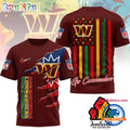 Washington Commanders 2026 NFL Juneteenth Freedom Limited Edition 3D Shirt