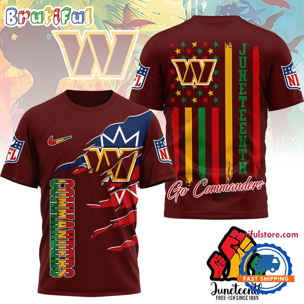 Washington Commanders 2026 NFL Juneteenth Freedom Limited Edition 3D Shirt