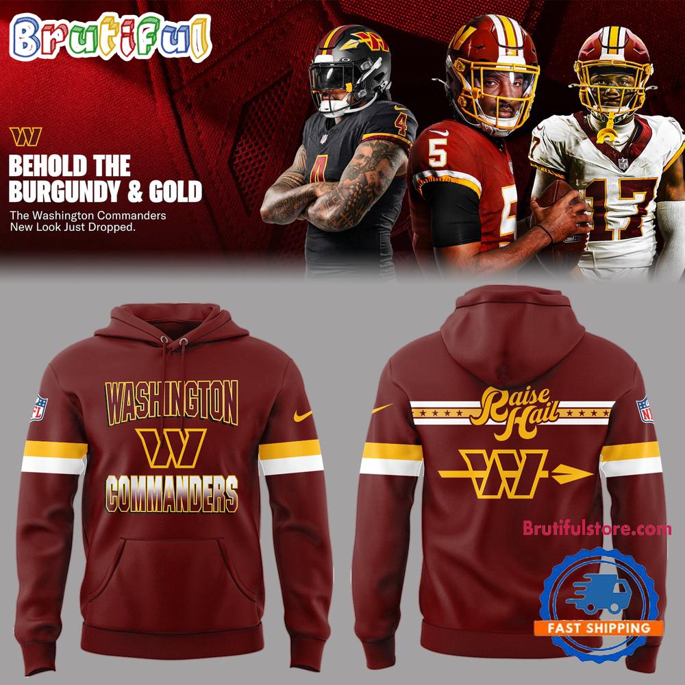 Washington Commanders Hail Raiser Alternate Red Hoodie T-Shirt