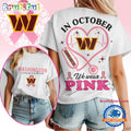 Washington Commanders In October We Wear Pink Vintage T Shirt