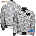 Washington Commanders National Football League Arctic Camo Salute To Service Veterans Varsity Jacket