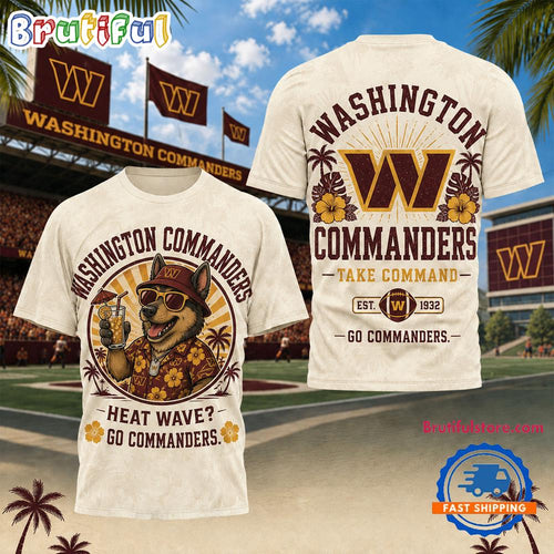 Washington Commanders NFL Beach Vibes Summer Limited Edition 3D Shirt