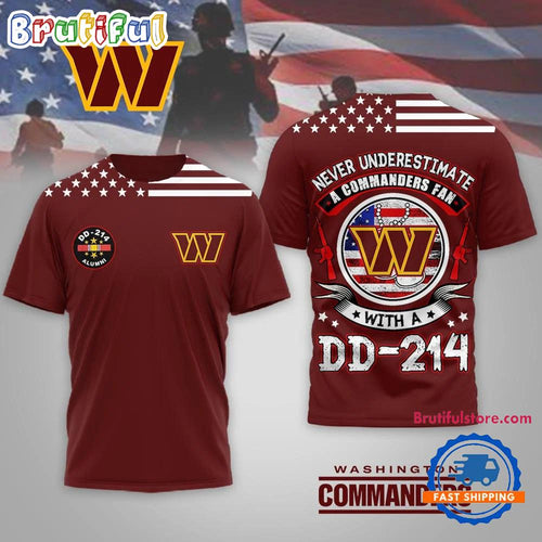 Washington Commanders NFL DD-214 Alumni Limited Edition 3D Shirt