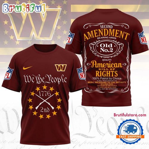 Washington Commanders NFL Second Amendment Limited Edition 3D Shirt