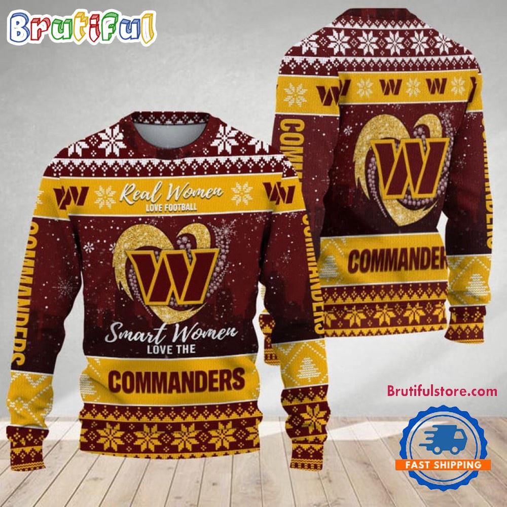 Washington Commanders Real Women Love Football Ugly Christmas Sweater