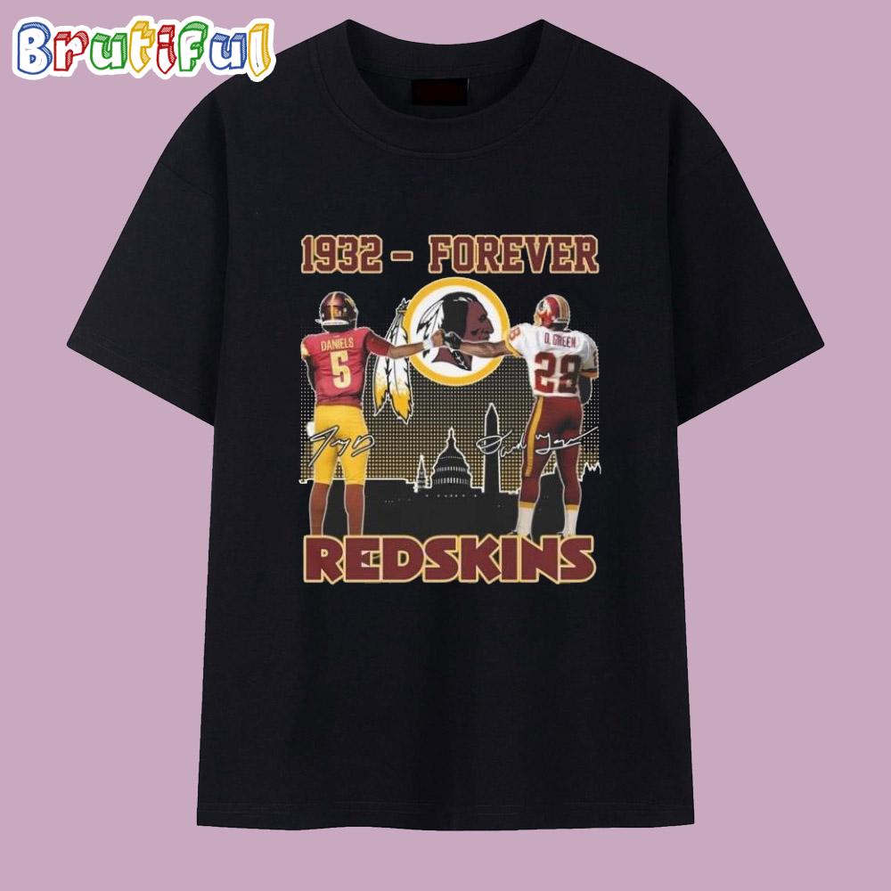 Washington Commanders Redskins 1932-Forever Signatures Skyline T Shirt