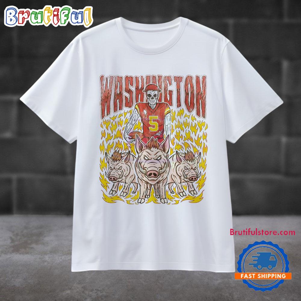 Washington Commanders Skeleton Football Player T Shirt