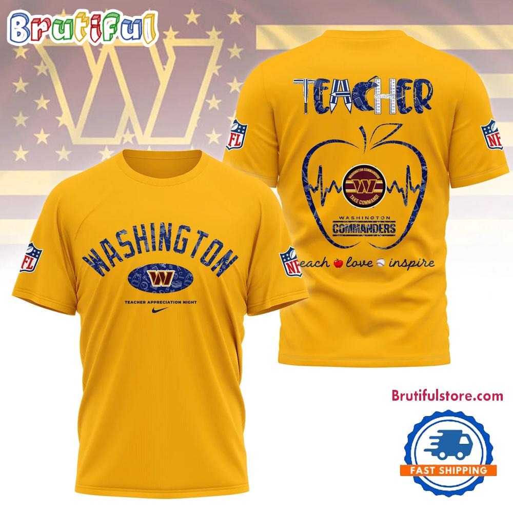 Washington Commanders Teacher Appreciation Night 2025 All Over Print Shirt