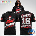 Washington Commanders Tyler Owens I Run Angry 2026 Black 3D Shirt
