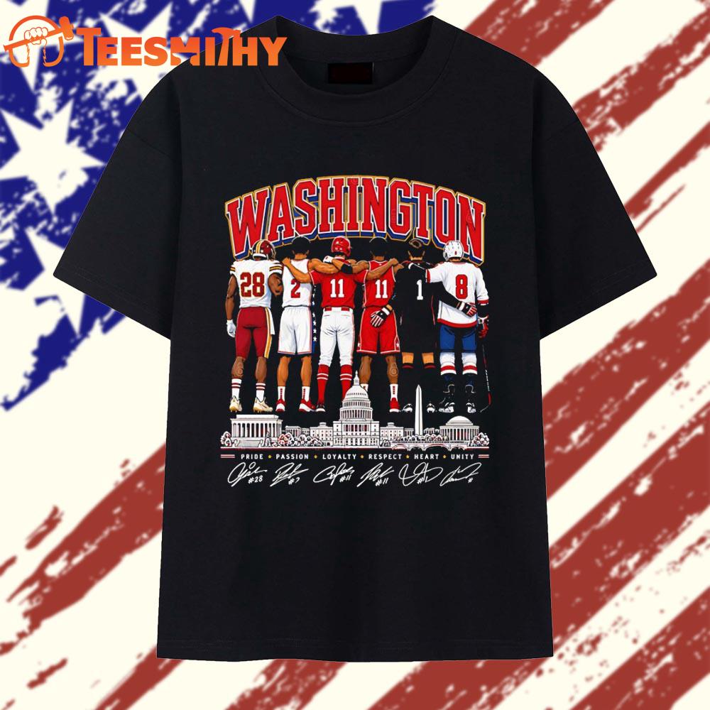 Washington Commanders Wizards Nationals Capitals DC Pride Passion Loyalty T Shirt