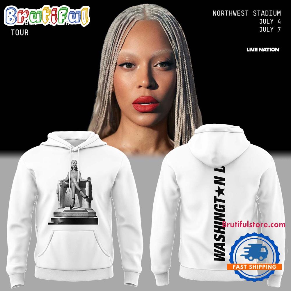 Washington Commanders x Beyonce Cowboy Carter Tour 2025 White 3D Hoodie