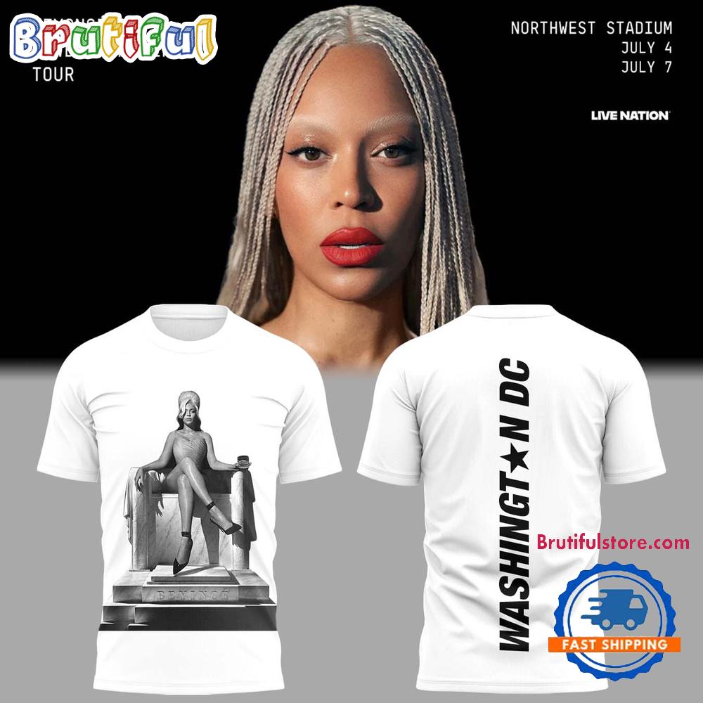 Washington Commanders x Beyonce Cowboy Carter Tour 2025 White 3D Shirt