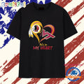 Washington football greatness and Virginia Tech Hokies mashup heart with Superman chest rip T Shirt
