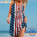 Washington Football Team In My Veins USA In My Heart Independence Day Women’s Summer Beach Sling Dress