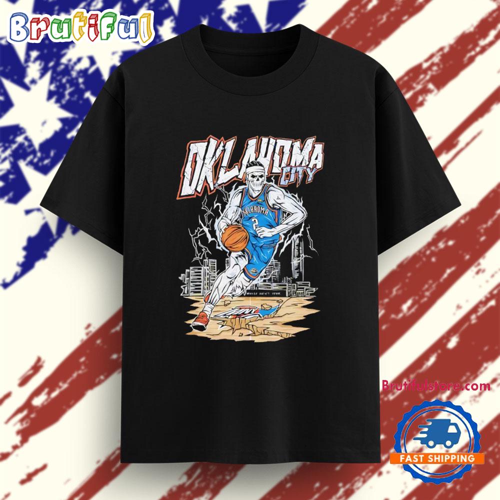 Welcome to Basketball Oklahoma City Thunder Skeleton Player T Shirt