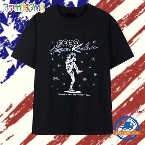 Welcome To The 3000 Strikeout Club Clayton Kershaw Milestone T Shirt