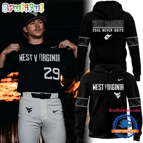 West Virginia Mountaineers Baseball 2026 Coal Rush Uniform Hoodie T-Shirt
