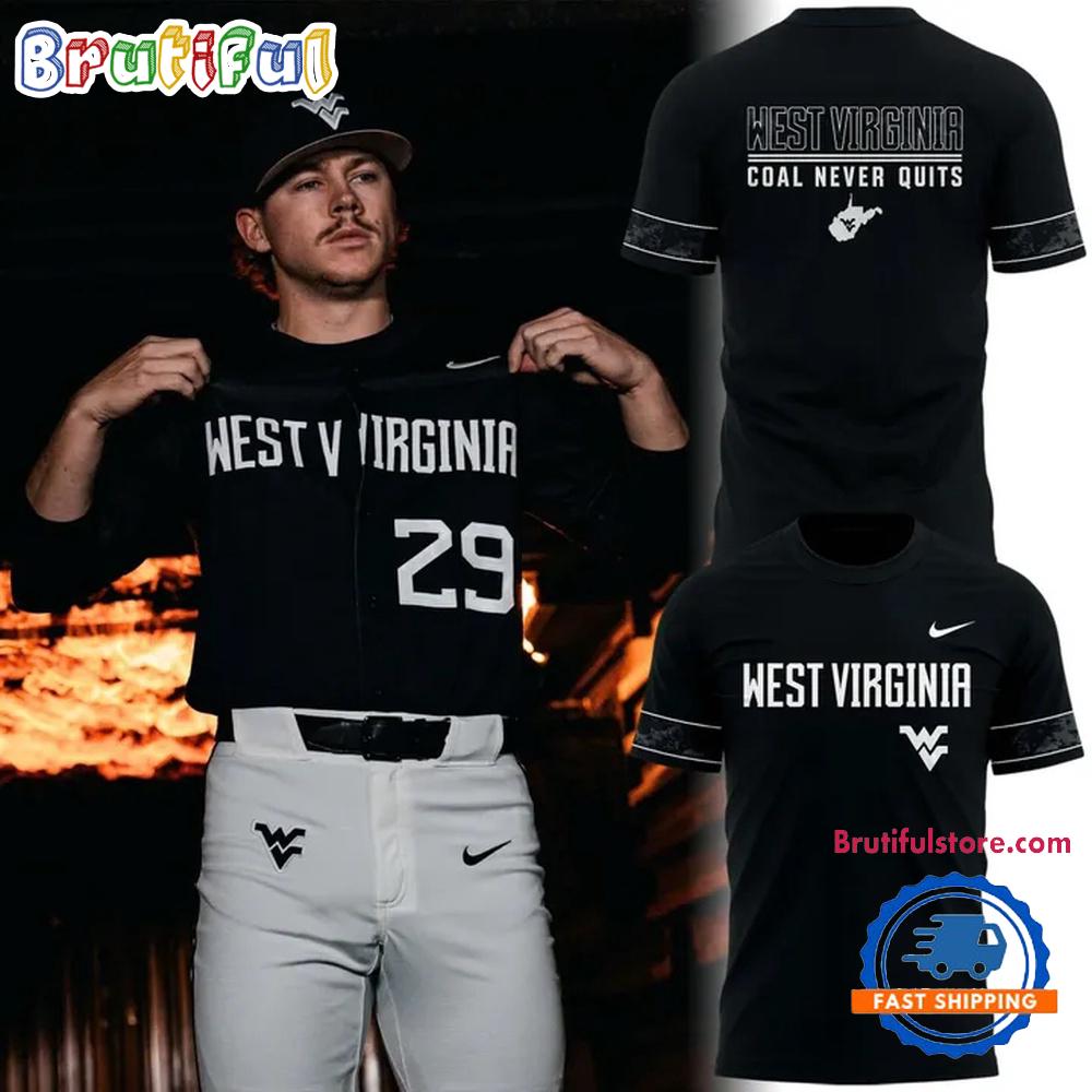 West Virginia Mountaineers Baseball 2026 Coal Rush Uniform Hoodie T-Shirt