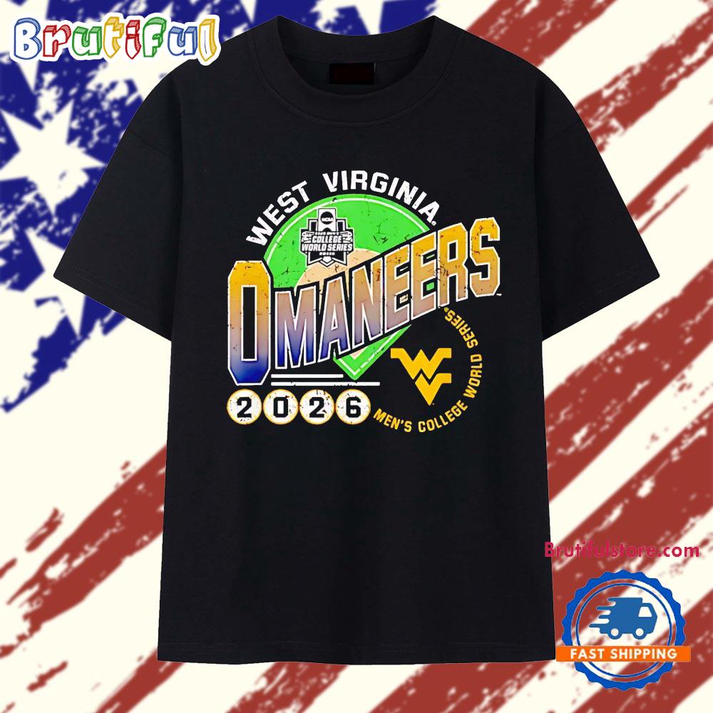 West Virginia Omaneers 2026 Men’s College World Series baseball distressed logo art T Shirt