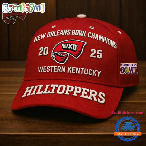 Western Kentucky Hilltoppers 2025 New Orleans Bowl Champions Limited Red Cap