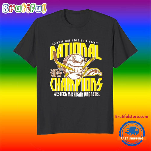 Western Michigan Broncos 2025 NCAA Frozen Four Men’s Ice Hockey National Champions Shirts