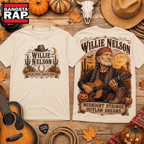 Willie Nelson Pumpkin Pickin’ Rebel Music 3D Shirt Hoodie T-Shirt