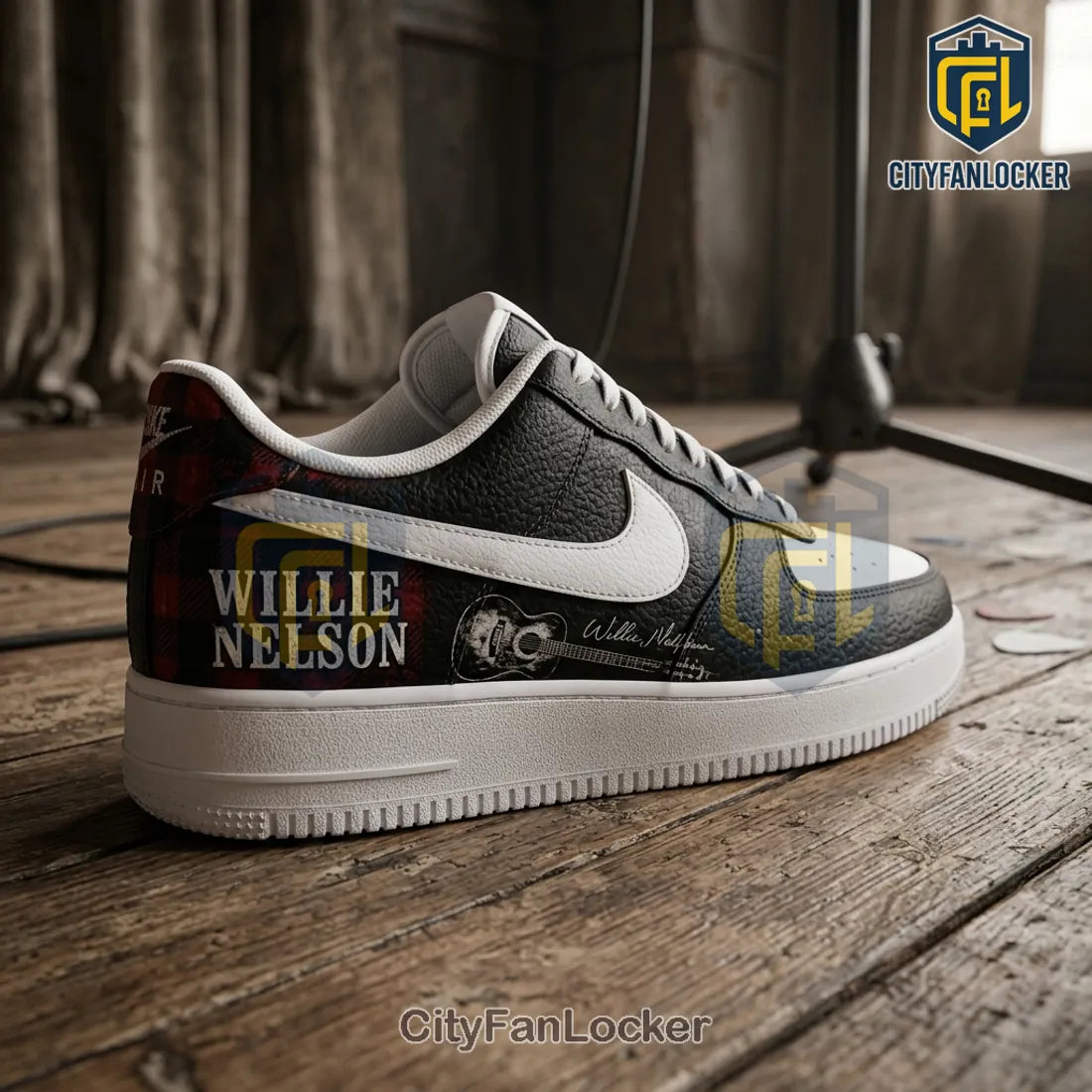 Willie Nelson x AF1 Iconic Singer Air Force 1 Low Top Sneakers