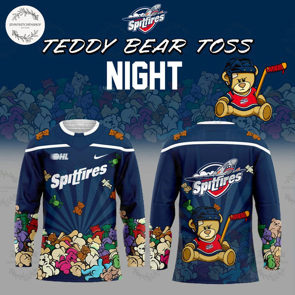 Windsor Spitfires Teddy Bear Toss Night 2025 Jersey