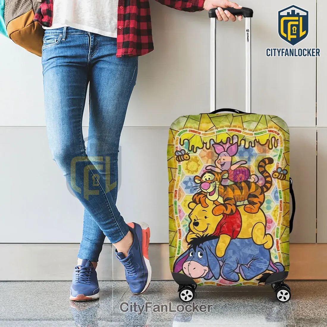 Winnie the Pooh 100th Anniversary Characters Luggage Cover