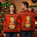 Winnie The Pooh Cleveland Browns Football Helmet Ugly Christmas Sweater