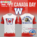 Winnipeg Blue Bombers 2025 Canada Day Limited Edition 3D Shirt