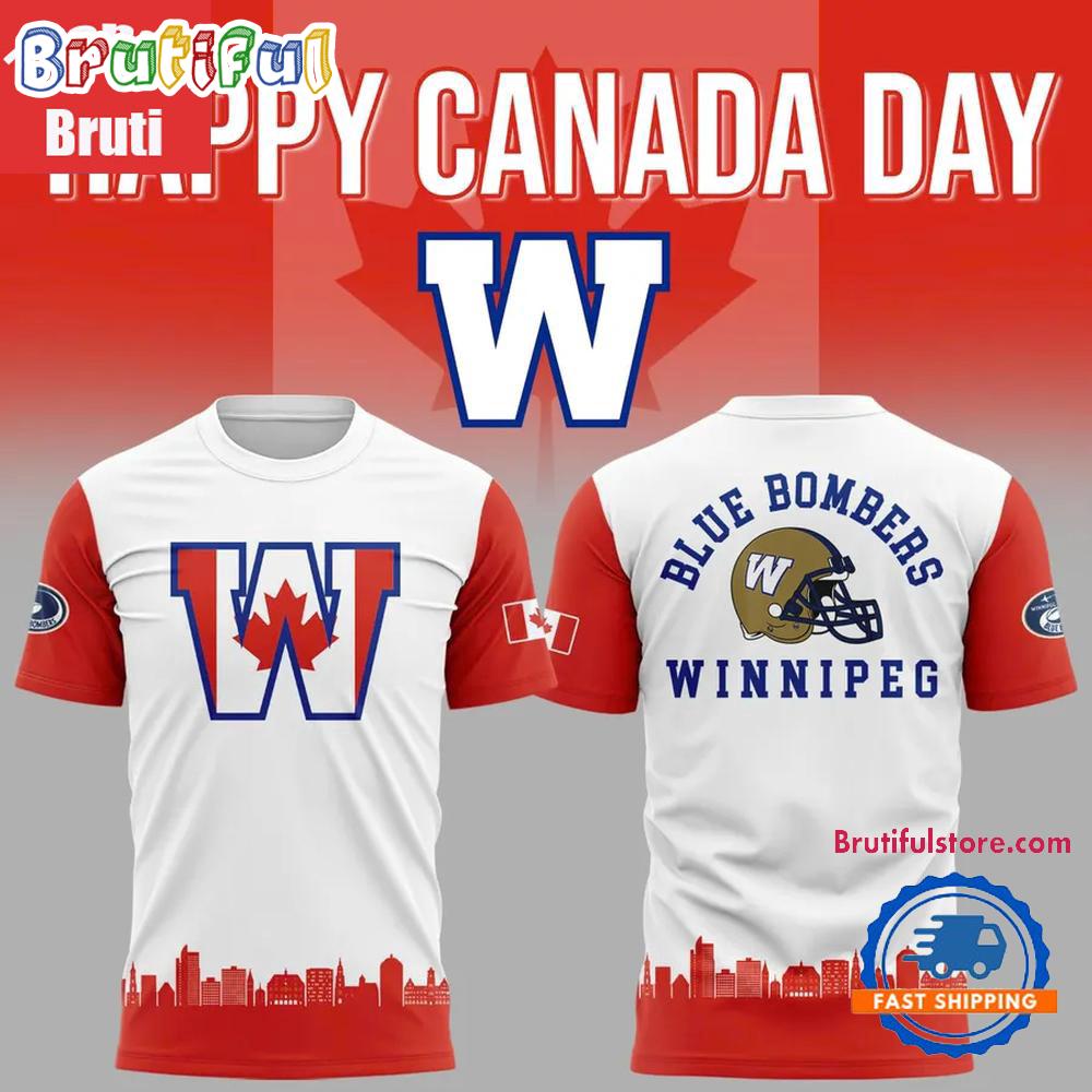 Winnipeg Blue Bombers 2025 Canada Day Limited Edition 3D Shirt