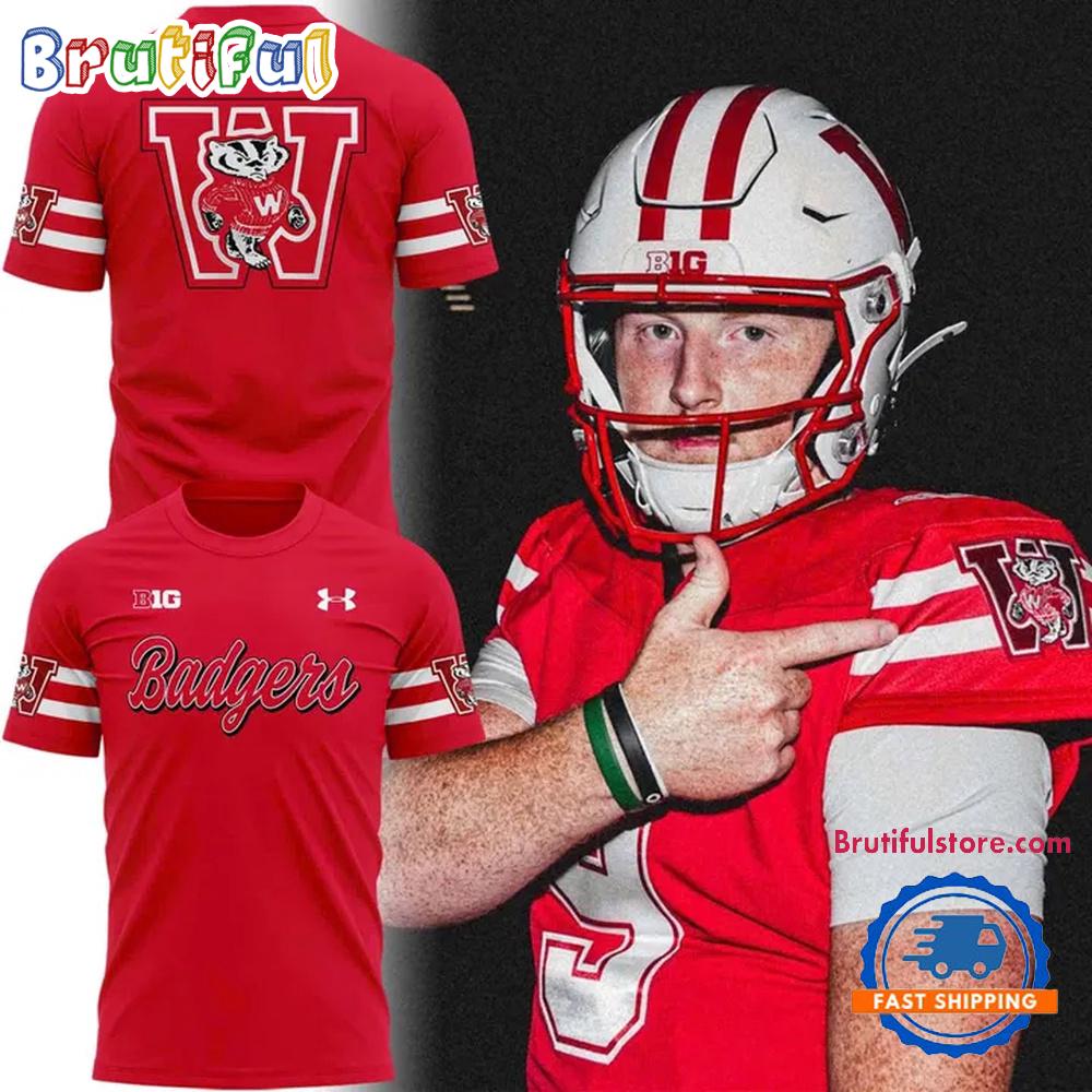 Wisconsin Badgers Retro Uniform 2026 Limited Edition Red T Shirt