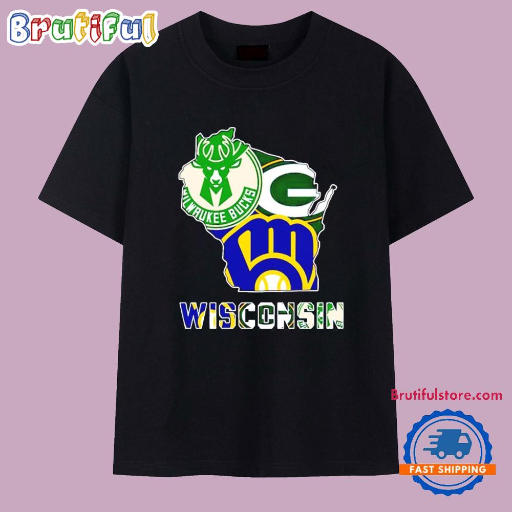 Wisconsin Sports State logo 2025 T Shirt
