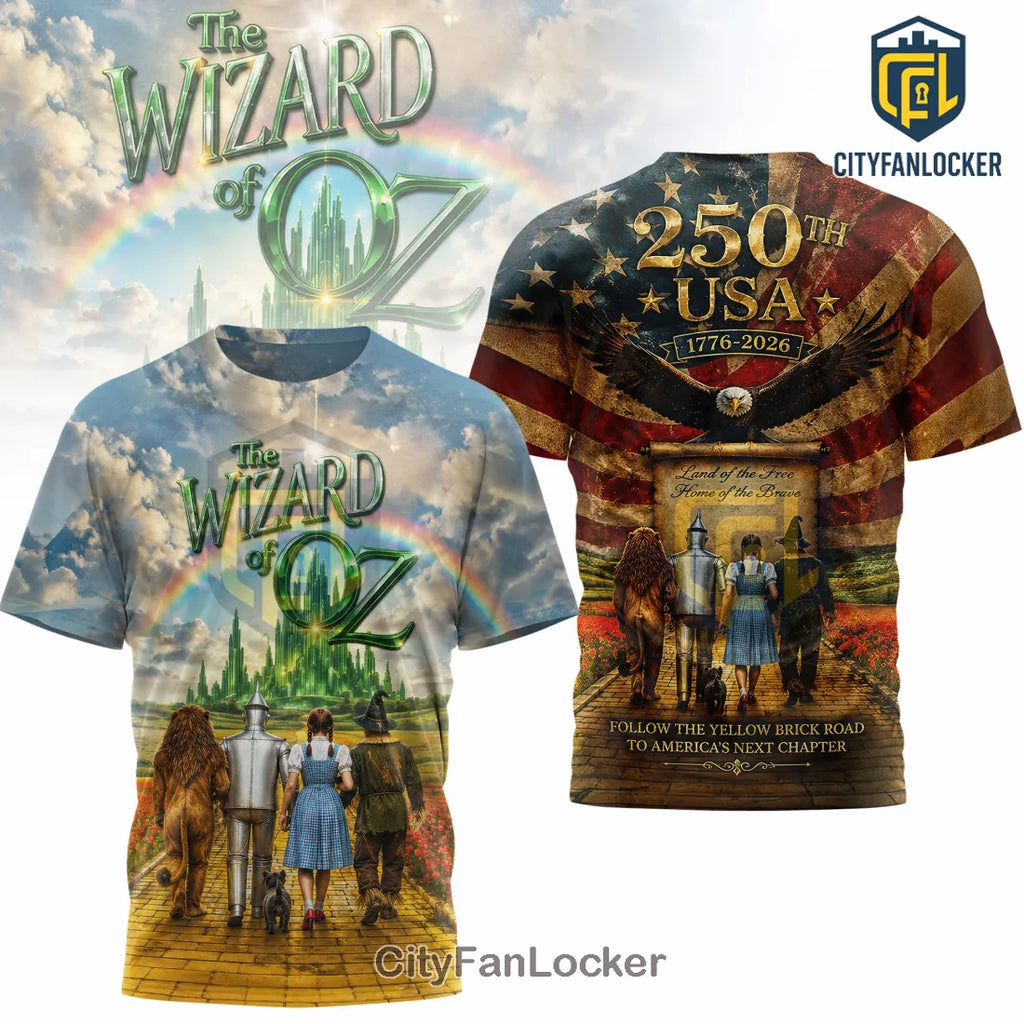 Wizard of Oz x USA 250th Anniversary Patriotic Collectible Graphic T-Shirt
